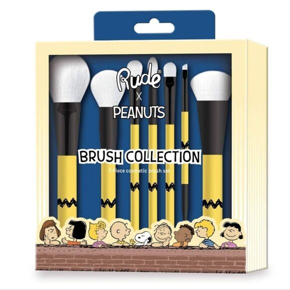 RUDE Cosmetics X Peanuts 7-PC Brush Set Collection - Picture 2 of 4